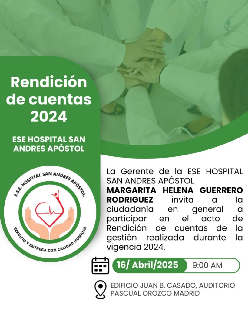 INVITACION AUDIENCIA DE RENCION DE CUENTAS VIGENCIA 2024